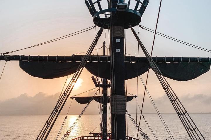 a large ship in a body of water