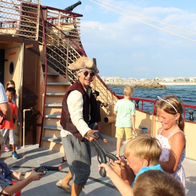 a group of people on a boat