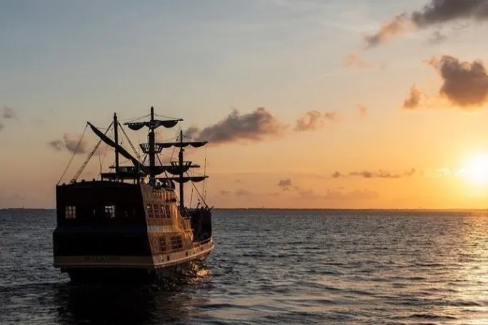 a boat in a large body of water