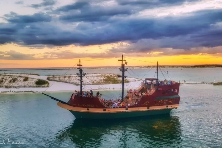 a small boat in a body of water